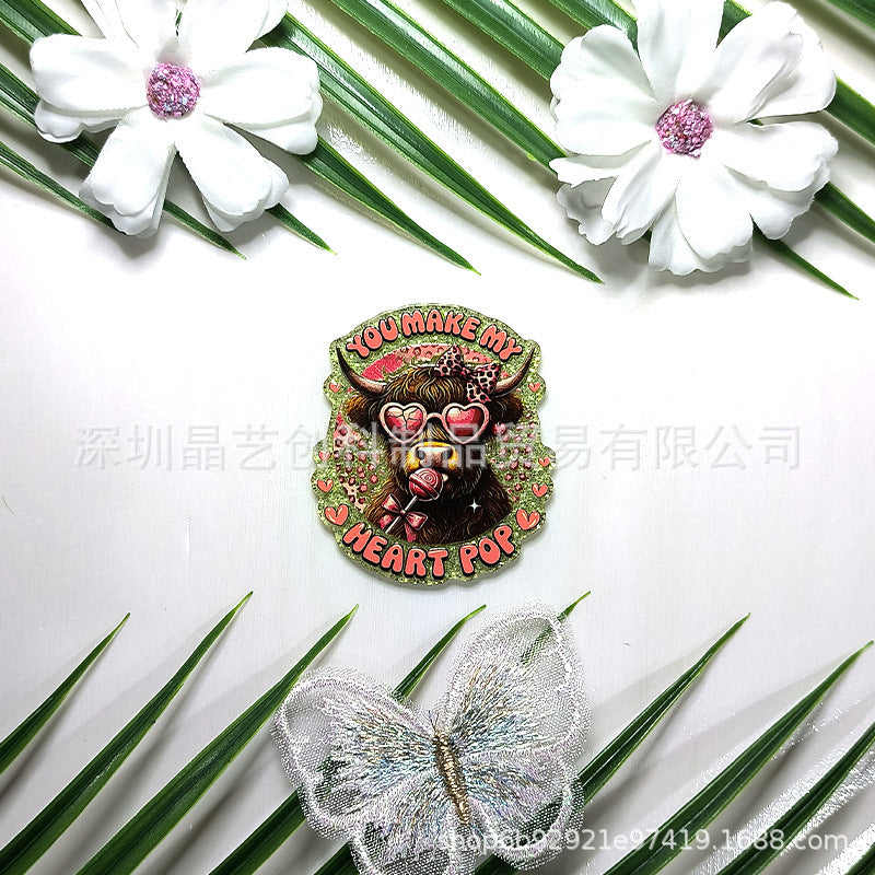 Wholesale 10pcs/pack cute animal acrylic DIY accessories